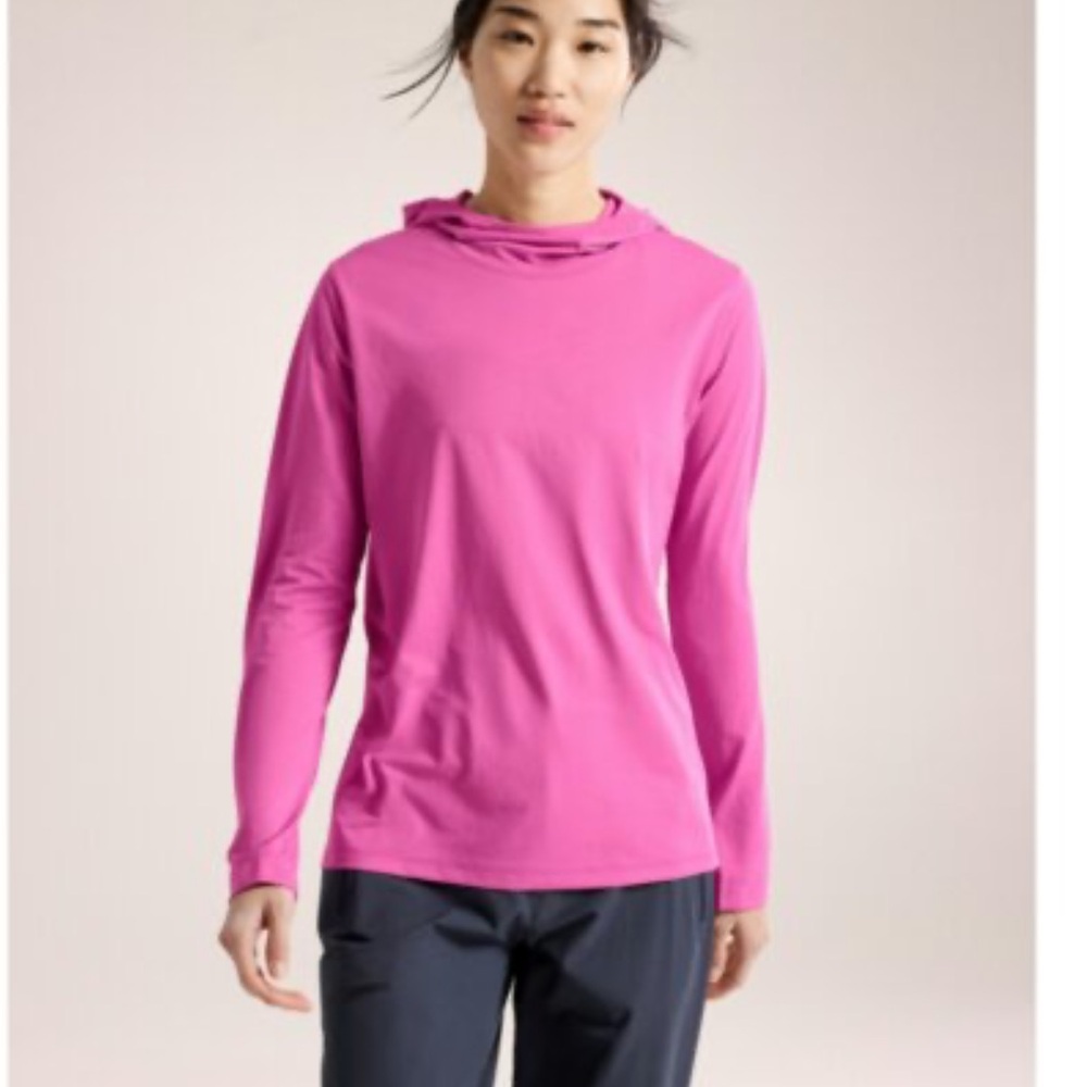 Arc’teryx Pink Taema Hoody UV UPF Protection Outdoor Active Sun Snow Hike Large